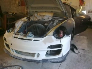 car with a modified body kit