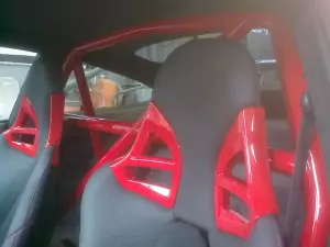 modified interior of a car, with new seats